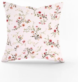 Bavlnená obliečka na vankúš - kvietky Veľkost obliečok: 40 x 40 cm, Zapínanie: Gombíky