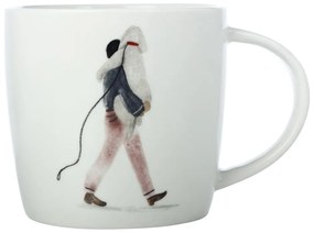 Biely porcelánový hrnček 400 ml Walking The Dog – Maxwell &amp; Williams