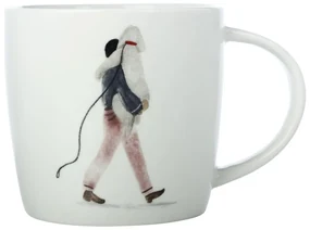 Biely porcelánový hrnček 400 ml Walking The Dog – Maxwell &amp; Williams