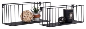 Čierna Regál Paolo / set 2 ks 12.5-14 × 36-38 × 14-16 cm HOUSE NORDIC