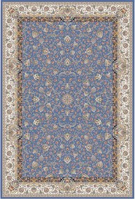 Koberec Sultan 1200 Ocean Blue – modrý orientálny vzor 100% viskóza Rozmer: 200x300 cm