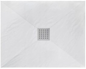 Rea Black Rock, konglomerátová sprchová vanička 100x80x3,5 cm, biela, REA-K5581