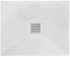 Rea Black Rock, konglomerátová sprchová vanička 100x80x3,5 cm, biela, REA-K5581