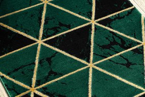 Behúň EMERALD 1020 Glamour exclusive, mramor, trojuholníkový, zelený + zlatá