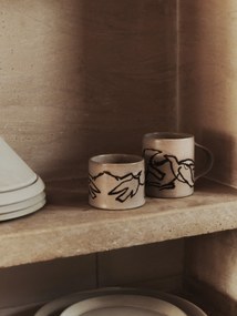 Ferm Living Kameninový hrnček Vuelo Cream 300 ml