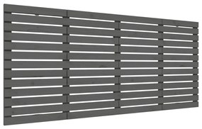 vidaXL Nástenné čelo postele sivé 206x3x91,5 cm masívna borovica