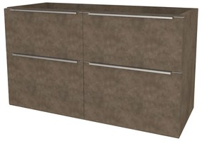 Mereo, Mereo Mailo, kúpeľňová skrinka 121 cm, chróm madlo, Multidecor, Betón Chicago tmavosivý, MER-CN593SBCS2