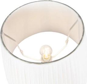 Inteligentná stojaca lampa sivá so skladaným tienidlom bielym vrátane Wifi A60 - Classico