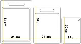 Sada dosiek na krájanie TAVOLA (3 ks)