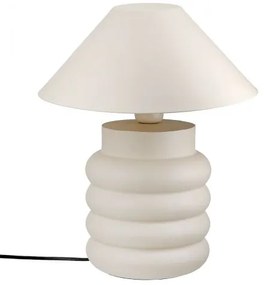 Kovové krémové stolné svietidlo RIPPLE