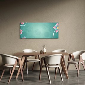 Obraz - Kruhy s kvetmi (120x50 cm)