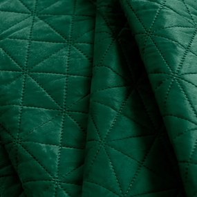 Zelený zamatový prešívaný pléd 240x260 cm Laila – Restilo