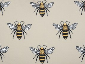 Sada 2 vonkajších vankúšov so vzorom včiel ⌀ 40 cm béžová CANNETO Beliani