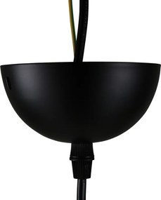 Čierna dizajnová závesná lampa ELDA