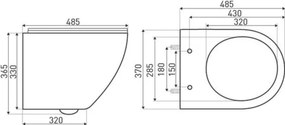 Novoterm Závesné WC NV-Delos WH so SoftClose sedadlom