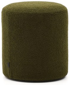 Zelený taburet z textílie buklé Kaeli – Kave Home