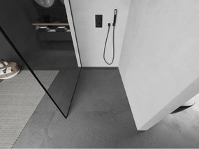 Mexen Kioto, sprchová zástena Walk-In 130 x 200 cm, čierny vzor 8 mm, grafitový profil, 800-130-101-95-70