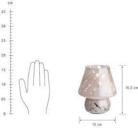 MISS MARBLE LED Lampa 17 cm - biela