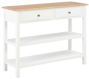 vidaXL Komoda z drevotriesky biela 110x35x80 cm
