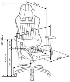 Kancelárska stolička ZENU červená