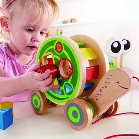 Ťahačka slimák s vkladacími geometrickými tvarmi