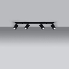 Bodové svietidlo Merida, 4x čierne kovové tienidlo, (možnosť polohovania)