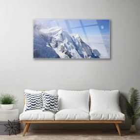 Obraz na skle Hory príroda 125x50 cm
