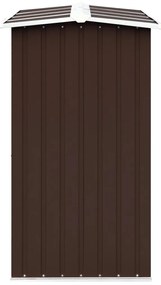 Záhradná kôlňa na drevo hnedá 330x92x153 cm galvanizovaná oceľ