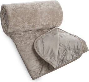 PREHOZ NA POSTEĽ VELVET1 170X210 CM BÉŽOVÝ