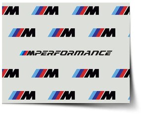 Sablio Plagát MPERFORMANCE biely vzor - 60x40 cm