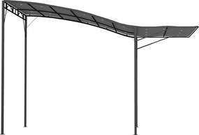 Outsunny pergola 3 × 2,5 m (nastaviteľná strecha) — oceľový rám, polyesterový baldachýn tmavosivý | Aosom