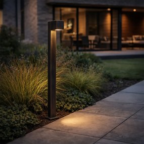 Priemyselná stojaca vonkajšia lampa starožitné zlato 80 cm IP44 - Baleno