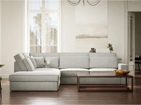 Svetlosivá ženilková rohová pohovka (ľavý roh/do L) Kirou – Maison de Rêve