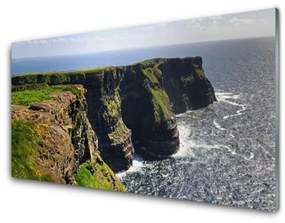 Obraz na skle Skala more príroda 120x60 cm