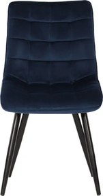 Jedálenská stolička zamatová, modrá CT-384 BLUE4