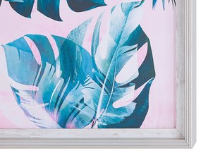 Obraz v ráme 30 x 40 cm modro-ružový AGENA Beliani