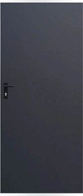 Plechové interiérové  dvere 80 x 197 cm, pravé, antracit