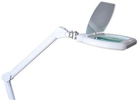 LED Stmievateľná stolná lampa s lupou LED/12W/230V biela