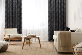 ZATEMŇOVACÍ ZÁVES NA KRÚŽKOCH PIERRE CARDIN GOYA 140X250 CM ČIERNA
