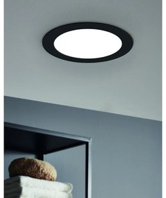 EGLO Zapustené LED reflektory FUEVA 5, 2,7 W, teplá biela, 86 mm, okrúhle, sada 3 ks, čierna
