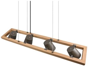 Závesné svietidlo v sivo-prírodnej farbe Bell – Trio
