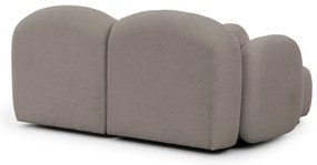 Sivá rohová pohovka z textílie buklé (ľavý roh/s leňoškou) Orbit – Ropez