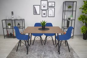 Set jedálenských stoličiek OSAKA modré (čierne nohy) 4ks