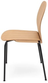 Stohovateľné jedálenské stoličky v súprave 2 ks v dekore duba v prírodnej farbe Book – Gazzda