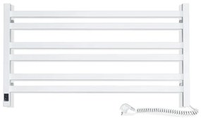 Kúpeľňový rebríkový radiátor s termostatom AVANGARD 316W/230V 50,6 cm IP44 biely pravý