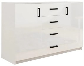 Komoda Bahli biela/biela lesk