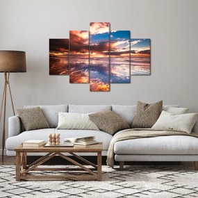 Obraz - Večerná pláž (150x105 cm)
