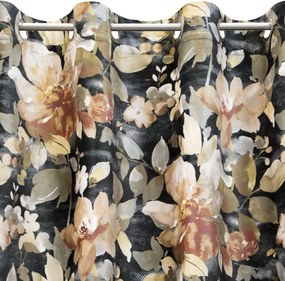 ZATEMŇOVACÍ ZÁVES NA KRÚŽKOCH BETTY 140X250 CM KVETY