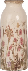 Keramická váza s lúčnymi kvetmi Flowers of Love - Ø 8*20 cm