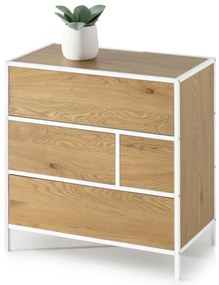Komoda DOWD dub + biela 70 cm